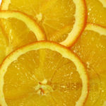 Orangenscheiben mit Feuma Küchenschmaine SUPRA 6e geschnitten