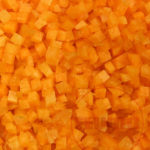 Karotten-Würfel mit Gemüseschneider GVM 210 geschnitten